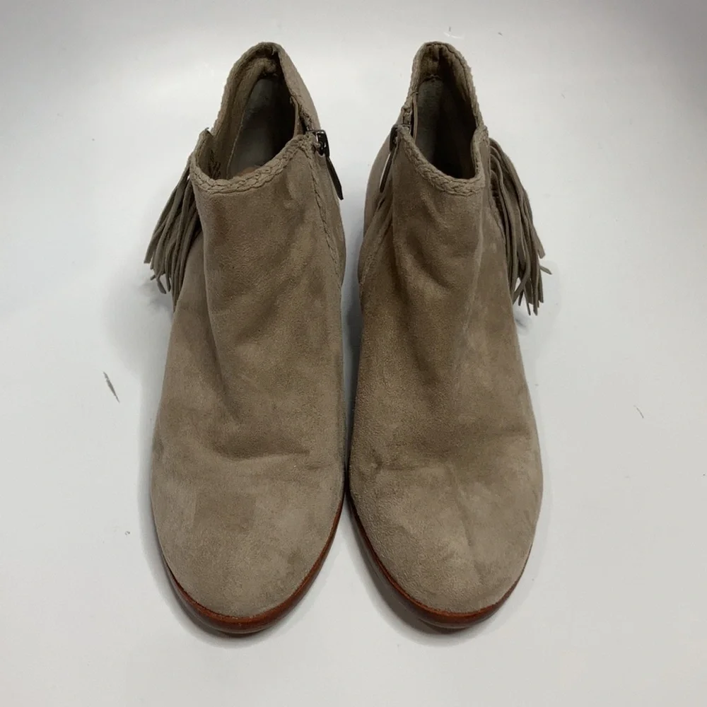 Sam Edelman Paige suede ankle boots fringe‎ size 6.5